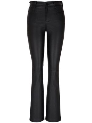 Vince flared leather trousers - Black