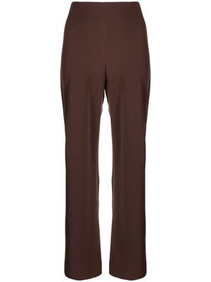 Vince high-waist straight-leg trousers - Brown