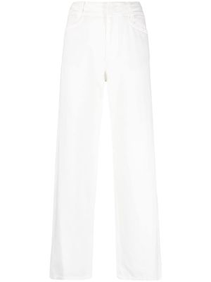 Vince high-waist straight-leg trousers - White