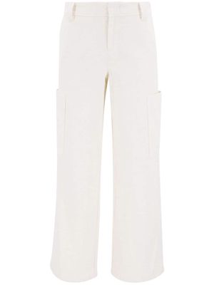 Vince high-waisted cotton trousers - White