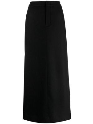 Vince high-waisted flannel midi skirt - Black