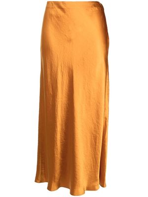 Vince high-waisted midi skirt - Gold