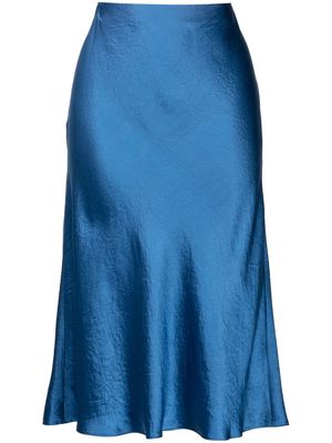 Vince high-waisted satin skirt - Blue