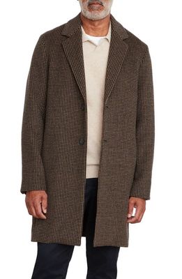 Vince Houndstooth Recycled Wool Blend Coat in Black/Camel