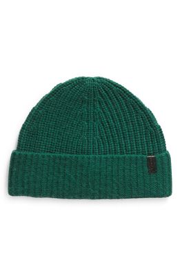 Vince Knit Merino Wool & Cashmere Beanie Hat in Dark Green