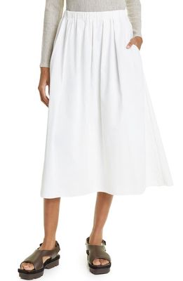 Vince Linen & Cotton Blend Skirt in Off White