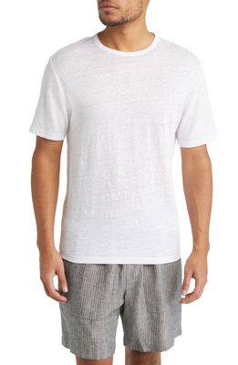 Vince Linen T-Shirt in Optic White