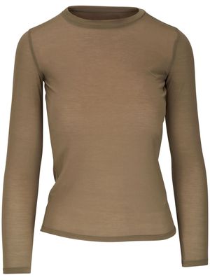 Vince long-sleeve lyocell T-shirt - Brown