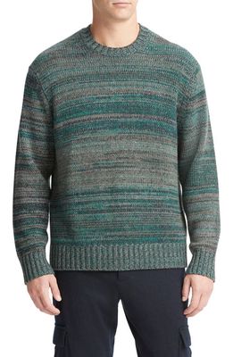 Vince Marled Wool & Cashmere Sweater in Olive Cove Combo