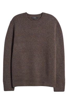 Vince Mélange Crewneck Wool Blend Sweater in Heather Carrillo Green