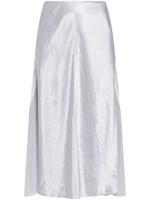 Vince metallic high-waist midi skirt - Silver