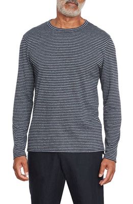 Vince Mouliné Stripe Long Sleeve T-Shirt in Coastal
