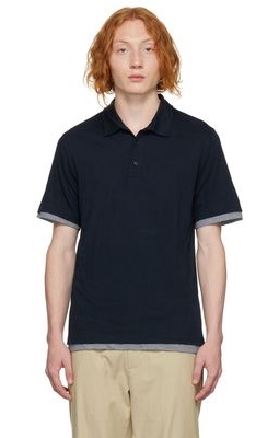 Vince Navy Double Layer Polo