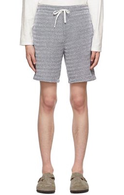 Vince Off-White & Navy Loose Knit Shorts