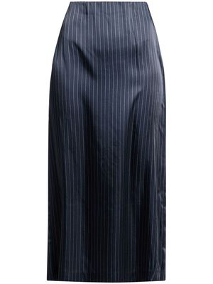 Vince pinstripe-pattern pencil midi skirt - Blue