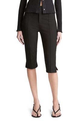 Vince Pintuck Detail Slim Fit Capri Pants in Black