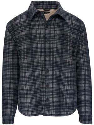 Vince plaid check-pattern shirt jacket - Black