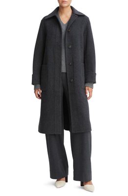 Vince Recyled Wool Blend Coat in Heather Charcoal