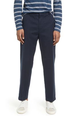 Vince Relaxed Cotton Blend Trousers in Coastal