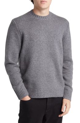 Vince Relaxed Fit Wool & Cashmere Sweater in Medium Heather Grey