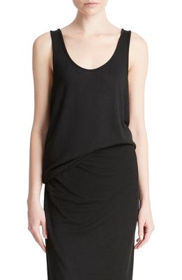 Vince Relaxed Scoop Neck Tank in Black