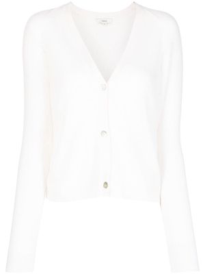 Vince ribbed cashmere cardigan - White