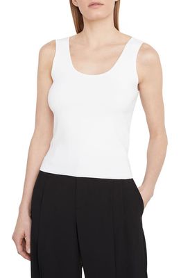 Vince Scoop Neck Tank in Optic White