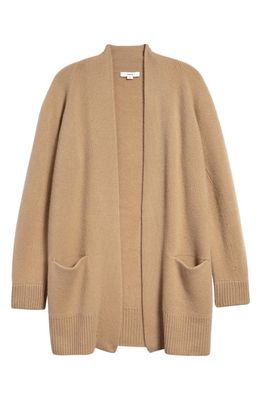 Vince Shawl Collar Cashmere Cardigan in Camel