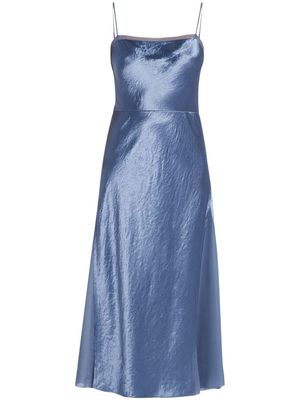 Vince sheer panelled slip dress - Blue