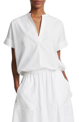 Vince Short Dolman Sleeve Cotton Top in Optic White