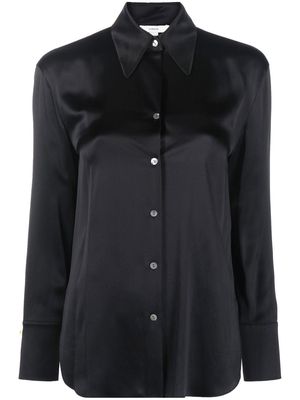 Vince silk pointed collar blouse - Black