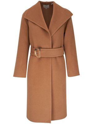 Vince single-breasted belted coat - Brown