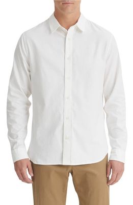 Vince Solid Stretch Button-Up Shirt in Optic White