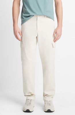 Vince Straight Leg Garment Dyed Twill Cargo Pants in Deco Cream