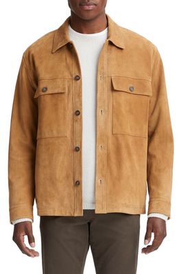Vince Suede Chore Jacket in Camel
