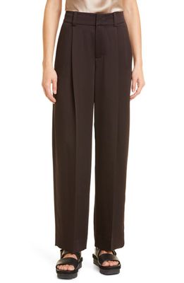 Vince Tailored Wide Leg Trousers in Black