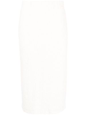 Vince textured cotton-blend skirt - Neutrals