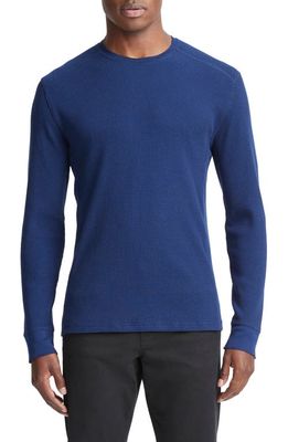 Vince Thermal Long Sleeve T-Shirt in Royal Blue