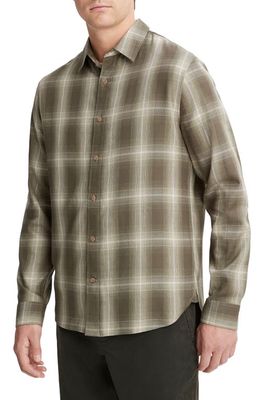 Vince Toledo Plaid Button-Up Shirt in Smoke Tree/Deco Crea