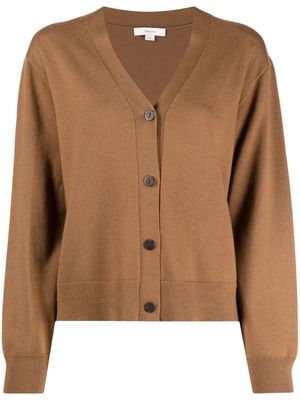 Vince V-neck knitted cardigan - Brown