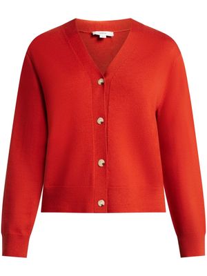 Vince V-neck knitted cardigan - Red