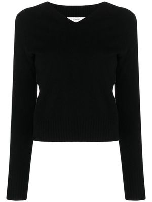 Vince V-neck knitted top - Black