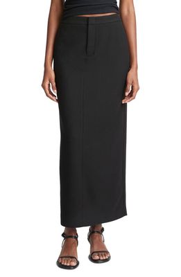 Vince Wool & Cashmere Flannel Maxi Skirt in Black