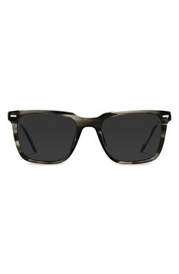 Vincero Cooper 50mm Polarized Rectangle Sunglasses in Black Smoke