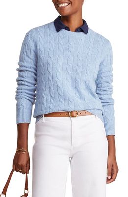 vineyard vines Cable Stitch Cashmere Sweater in Jake Blue 