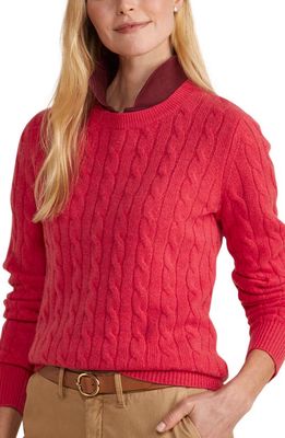 vineyard vines Cable Stitch Cashmere Sweater in Rhododendron