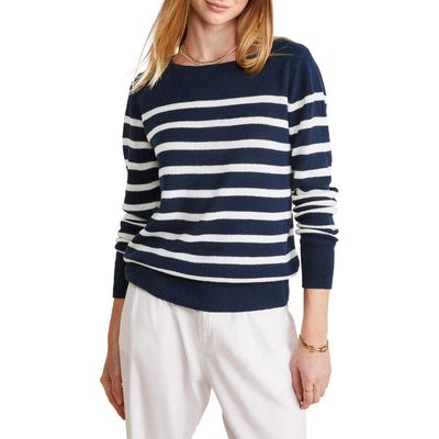 vineyard vines Cashere & Linen Boatneck Sweater in Nautical Navy 