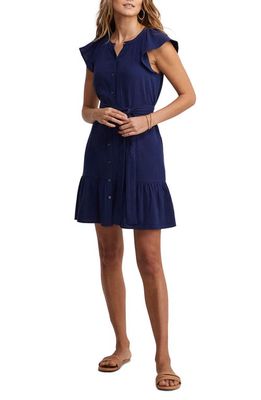 vineyard vines Double Gauze A-Line Minidress in Deep Bay