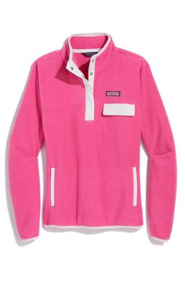 vineyard vines Harbor Fleece Half Zip in Sweet Taffy