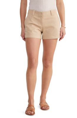 vineyard vines Herringbone Stretch Cotton Shorts in Sand